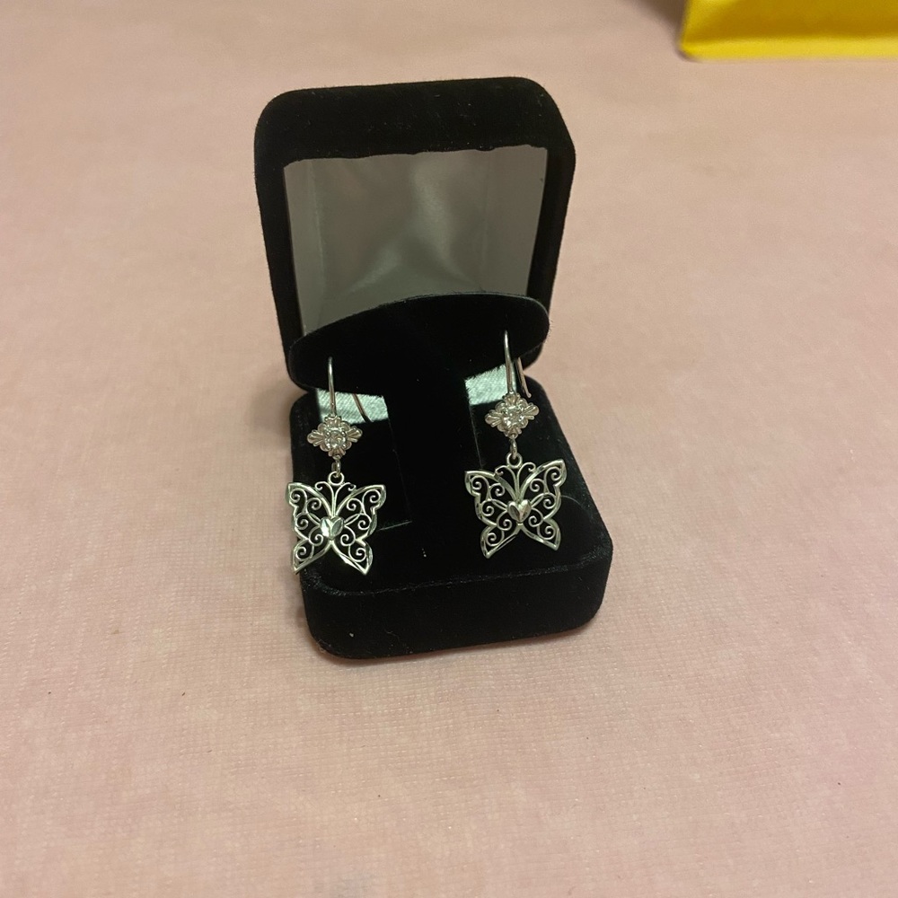 Silver Butterfly Earrings